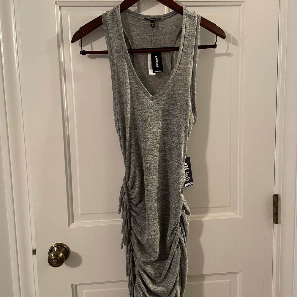 Gray fringe dress - Picture 2 of 5